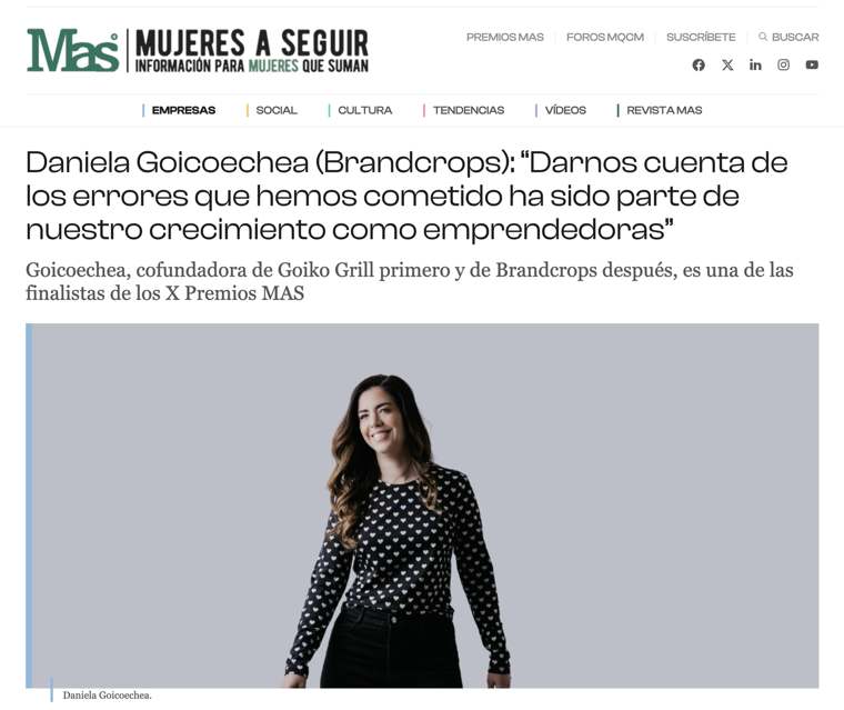 Artículo en Mujeres a Seguir